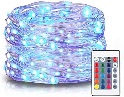 BNZHome Outdoor String Lights,Dimmable LED Starry String lights Perfect for Bedroom,Garden,Party,Indoor and Outdoor Decorations (16.4 ft,50 LEDs,Remote Control)