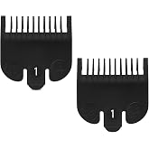 For Wahl #1 Guide Comb Attachment 1/8" (3.0 mm), Clipper Guard Replacement | 1/8" Professional Trimmer Guards set for Wahl, Hair Cutting Guard Attachment 3114-001, Black, 2 Pack