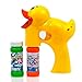 Toysery Bubble Shooter Gun Toy – Duck Design Leak-Resistant Automatic Bubble Maker Machine with LED Lights and Music, Lightweight Easy to Refill, Summer time Outdoor Fun Toy for Kids Boys and Girls