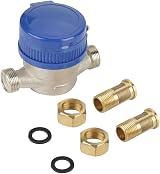 DEWIN Water Flow Meter 1/2 Inch Cold Water Meter with Fittings 15mm view 8
