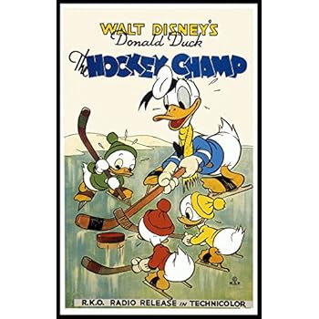 Hockey Champ Fridge Magnet 2.5 x 3.5 Donald Duck Magnetic Movie Poster Canvas Print