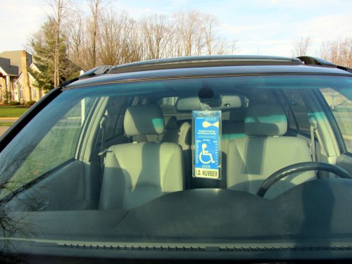 2 Sets of MirorTag Silver - A Novel Way to Protect, Display & Put Away a Handicapped Parking Placard