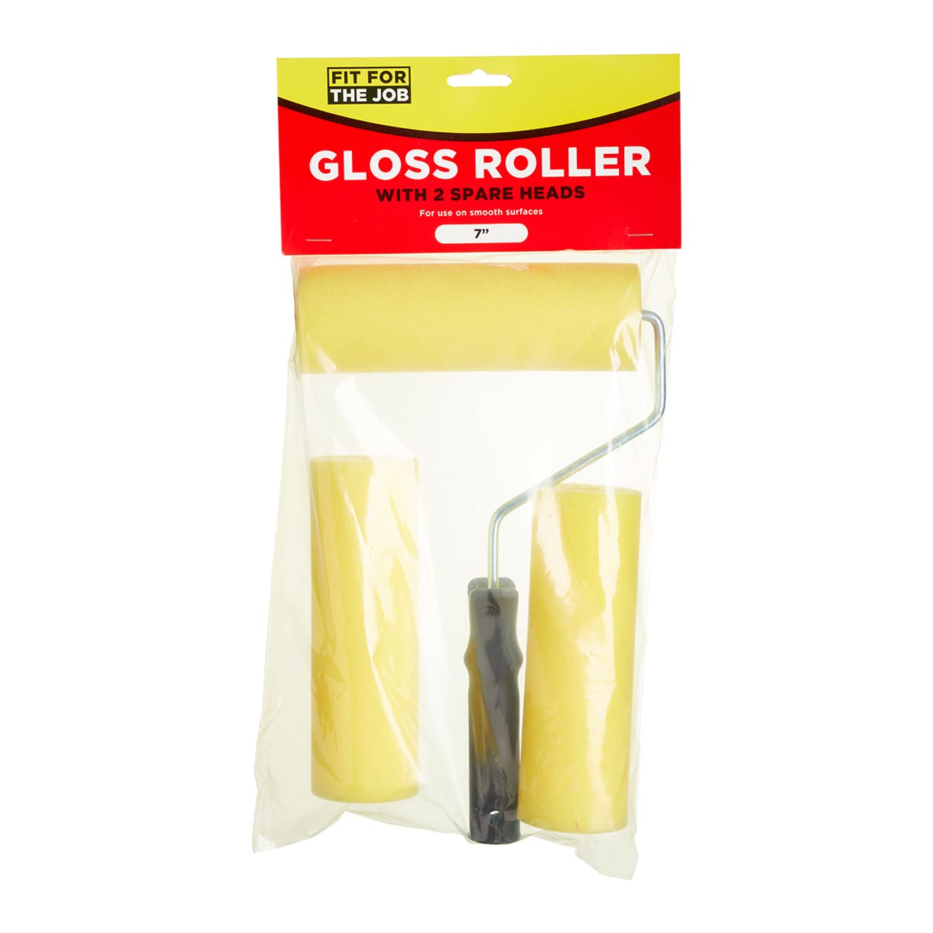 Fit For The Job 7 inch Triple Foam Roller and Frame Set for DIY Painting with Emulsion Paints on Walls and Ceilings, 7"