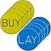 Trademark Poker Buy/Lay Chip Button for Craps, Set of 10