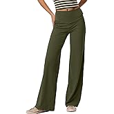 Darong Women Wide Leg Yoga Pants with Pockets High Waist Stretch Workout Leggings with Tummy Control