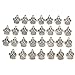ReFaxi30Pcs Pet Dog Puppy Paw Print Metal Footprint Animal Pendant Charm Necklace Bracelet Antique Silver
