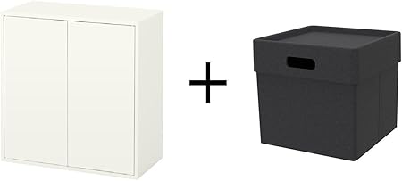Amazon Com Ikea Cabinet With 2 Doors And Shelf White Box Dark