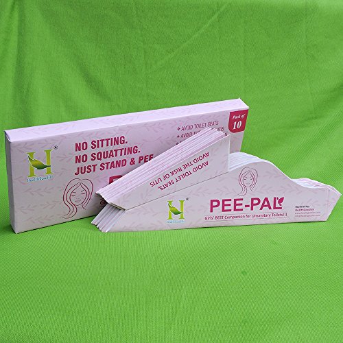 HealthGoodsIn Disposable, Portable Female Urination Device PeePal Ideal for Camping Highways Hikes Or When Using Dirty Public Toilets- Pack of 10 Funnels