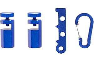 BRRNOO Stair Gauge, Circular Saw Guide Stair Rafter Gauge Clamps Tall Gauges Saw Guide for Circular Carpentry Squares (Blue)
