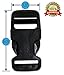 Quick Snap Buckles  Flat Side Plastic Buckles (10-Pack),  Black with Quick Release Mechanism- 1.25x2.65 Inches – Suitable for Crafts & DIY