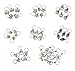 Hyamass 40pcs Antique Silver Ring Owl Butterfly Leaves Life of Tree Hand Scallop Charms Pendant Braid Hair Clip Headband Hair Accessories