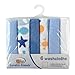 Luvable Friends Unisex Baby Cotton Rich Washcloths, Pink Sea Creatures, One Size