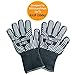BBQ Gloves Extreme Heat Resistant Oven Gloves Ideal BBQ Gloves Rated to 932f - Ideal Grilling Gloves by Grill Master (Black)