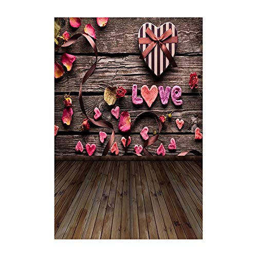 Valentines Backdrops For Photography,lovewe Valentine's Day Love Heart Photography Backdrop 5x3ft Lantern Background Photography Studio Decoration (b)
