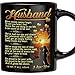 TERAVEX Gift for Husband - 11 Oz Novelty Ceramic Coffee Mug, Romantic Love Wedding, Best Couples, Married, Christmas, Husband Gifts From Wife, Birthday Gifts for Husband - Black
