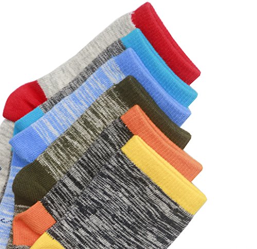 Hzcojulo (Hzcodelo) Little Kids Boys Fashion Cotton Crew Socks -BA-6 Pairs,S/Shoe size 7-10.5/2-4Years