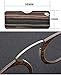 Pince Nez Style Clamp Nose Resting Pinching Reading Glasses ith No Temple Arms Readers for Men and Women FJB02 (Gray Brown, 2.5)