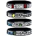 Inkstone Power of Faith Bible Verse Wristbands - Set of 4 Silicone Bracelets w/Christian Symbols & Scriptures