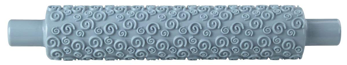Zenker 44970 Fondant Embossing Roller, Plastic, blue