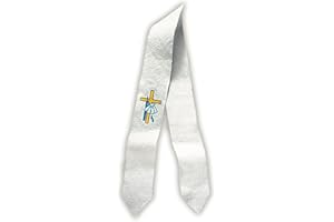 Catholic Brands Baptismal Felt Stole with Cross and Shell Design