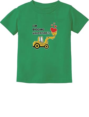 I M Digging Valentine S Gift Tractor Loving Boy Toddler Kids Long Sleeve T Shirt Tops T Shirts Clothing Shoes Accessories