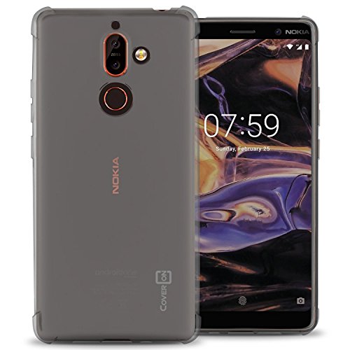Nokia 7 Plus Case, CoverON FlexGuard Series Slim Fit TPU Phone Cover with Anti-Slip Grips and Corner Shock Padding for Nokia 7 Plus - Clear