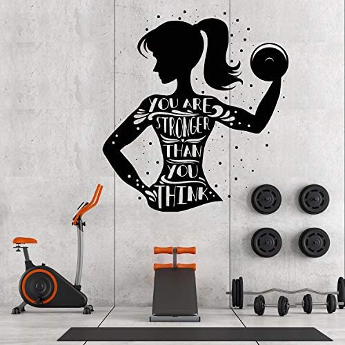22 x 24 in Motivational Inspirational Gym Wall Decals - Workout Fitness Crossfit Exercise Room Art Decor Vinyl Stickers - Quotes Sayings Signs Poster Decorations - Beast Mode On (GY197)