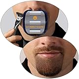GoateeSaver - The Goatee Shaving Template - Create a Perfectly Shaped Goatee Every Time - Easy to Use and Easy to Clean - Adjustable and Fits Most Face Sizes - Saves Shaving Time