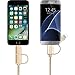 [Apple MFi Certified] TechHutt 2 in 1 Lightning to Micro USB Cable Nylon Braided Data Sync and Rapid Charge Cable Cord For iPhone 6 6s 6Plus iPad Pro Air Mini Samsung Galaxy S7 S6 (2-in-1 Gold 2m)