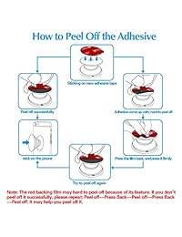 VOLPORT - Lote de 5 adhesivos VHB de 1,38 pulgadas, cinta adhesiva de doble cara, resistente al calor y a altas temperaturas, almohadillas adhesivas para agarre y soporte plegables