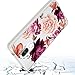 BAISRKE Mate 9 Case, Mate 9 Case with Flowers Slim Shockproof Clear Floral Pattern Soft Flexible TPU Back Cove for Mate 9 [Purple Pink]