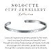 Solocute Cuff Bangle Mantra Band Bracelet Engraved Inspirational Jewelry Gift for Christmas Day, Anniversary Day,Birthday (A Mother Holds Her Childs Hand for a Short While and Their Hearts -WH)