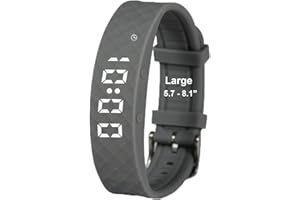 e-vibra Potty Training Watch - Rechargeable Silent Vibrating Alarm Wristband - Medical Reminder Watch - with Timer and 15 Daily Alarms (Grey-Large)