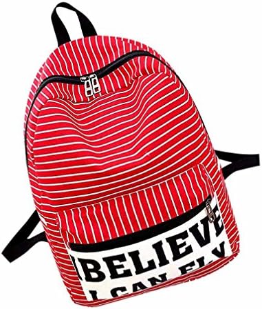 Aitena Large-Capacity Striped Letter Pack Satchels (Red)