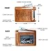 FYSSHUO Brown Leather Slim RFID Love Theme Wallet for Husbands & Men - Engraved, 4 Sections, 2 Pockets