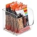 mDesign Small Household Stackable Plastic Food Storage Organizer Bin Basket with Wide Open Front for Kitchen Cabinets, Pantry, Offices, Closets, Bedrooms, Bathrooms - 4.5