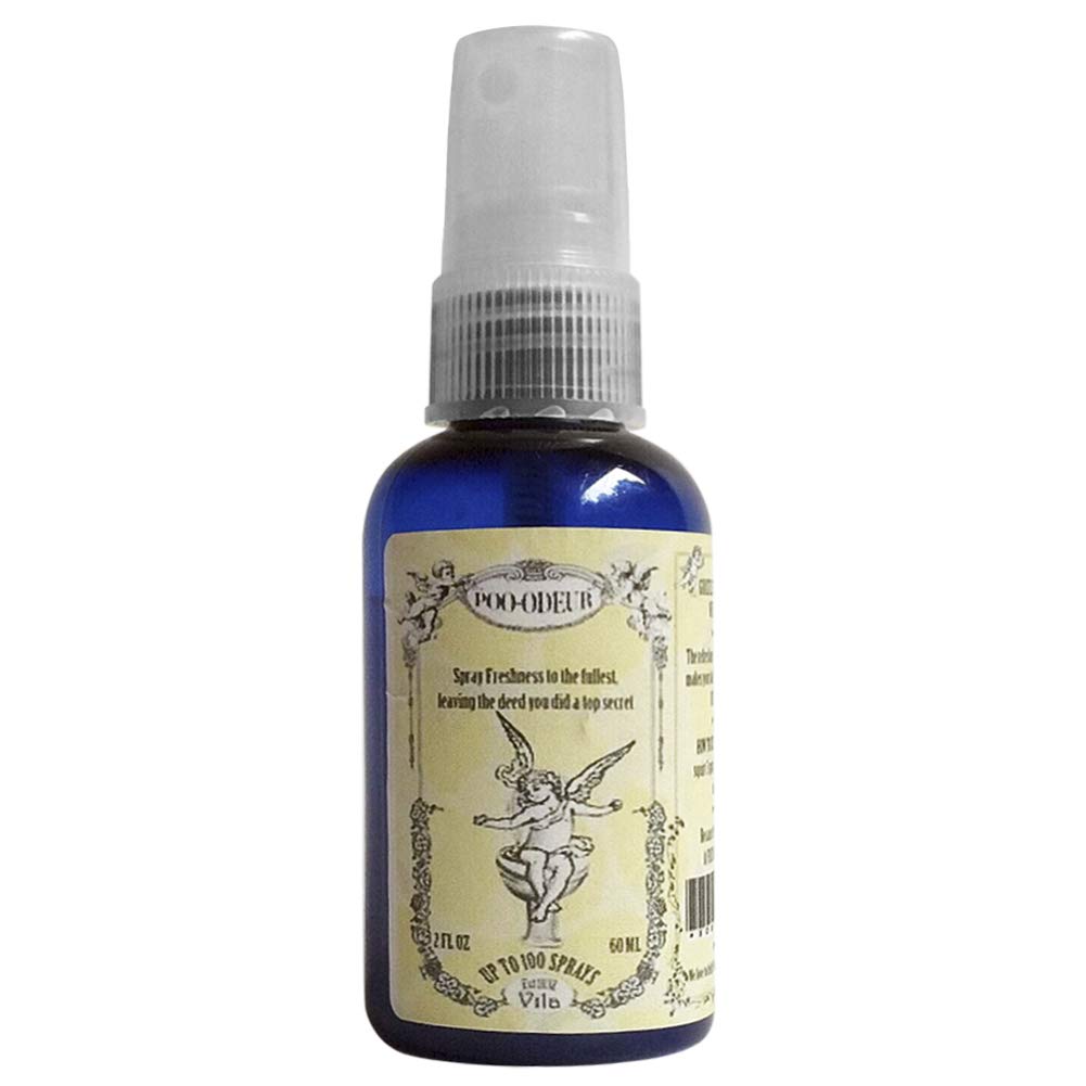 Lemongrass Toilet Spray by Vila - Prevent Bathroom Odors - 100% Essential Oils - No More Poop Smell - Deodorizer, Neutralizer and Freshener all in one 2oz Bottle