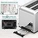 ONSON 2 Slice Toaster Stainless Steel,Bagel Toaster - 5 Bread Shade Settings,Bagel/Defrost/Cancel Function,Extra Wide Slots, Removable Crumb Tray, Stainless Steel Grill, Suitable for Croissants,and Various Bread Types (825W, Silver)