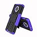 Yiakeng Moto G6 Case, Dual Layer Accessories Bumper Hard Protective Flip Phone Cases Cover with A Kickstand for Motorola Moto G (6th Generation) 5.7