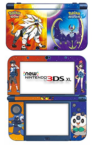 Pokemon Sun and Moon Game Skin for The New Nintendo 3DS XL Console 100% Satisfaction Guarantee!