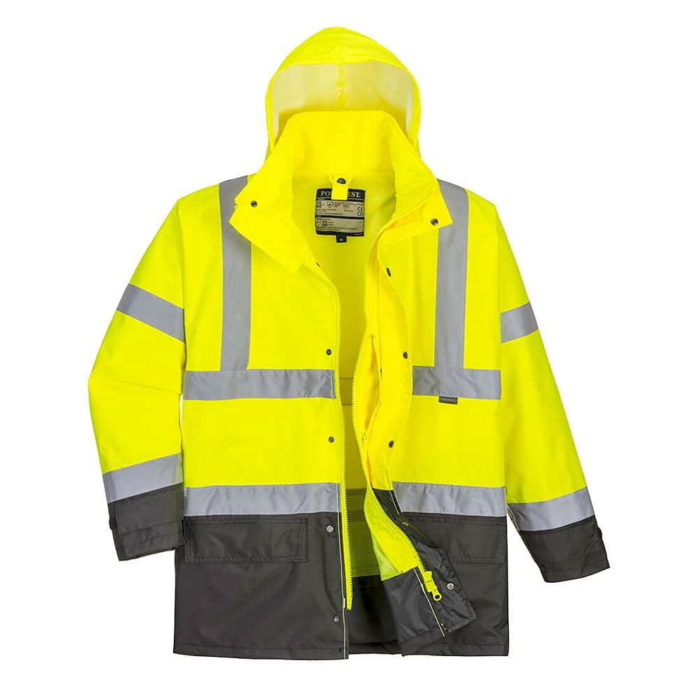Portwest Hi-Vis Executive 5-in-1 Jacket, Size: XXL, Colour: Yellow/Grey, S768YGYXXL