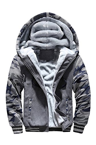 Women's Solid Hooed Hoodies Thick Wool Lining Warm Winter Jacket Coats