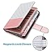 ULAK iPhone Xs Wallet Case, iPhone X Case with Card Holder, Premium PU Leather Flip Cover with Kickstand Magnetic Closure Shockproof Case for iPhone X/XS 5.8 inch, Rose Gold/Minimal