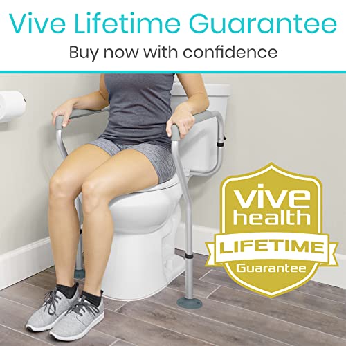 Vive Toilet Rail Bathroom Safety Frame Medical Railing Helper for