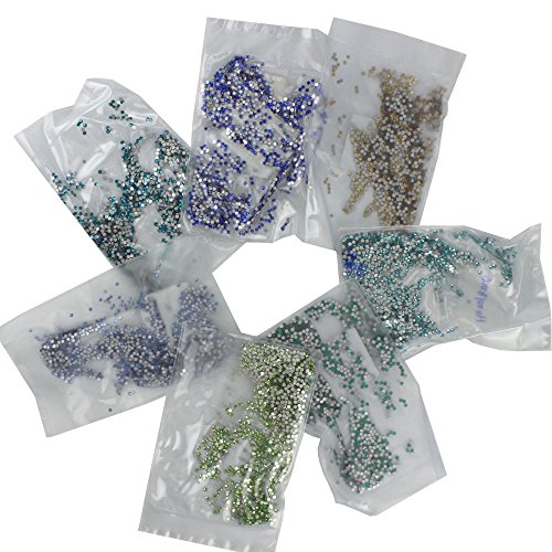 1440pcs 0.3" Blingbling Crystal Gems Crystal Diamond Rhinestone Sticker Phone Car Nail Art DIY (dark green)