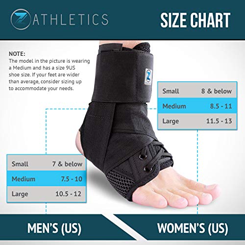 Zenith Ankle Brace, Lace Up Adjustable Support for Running