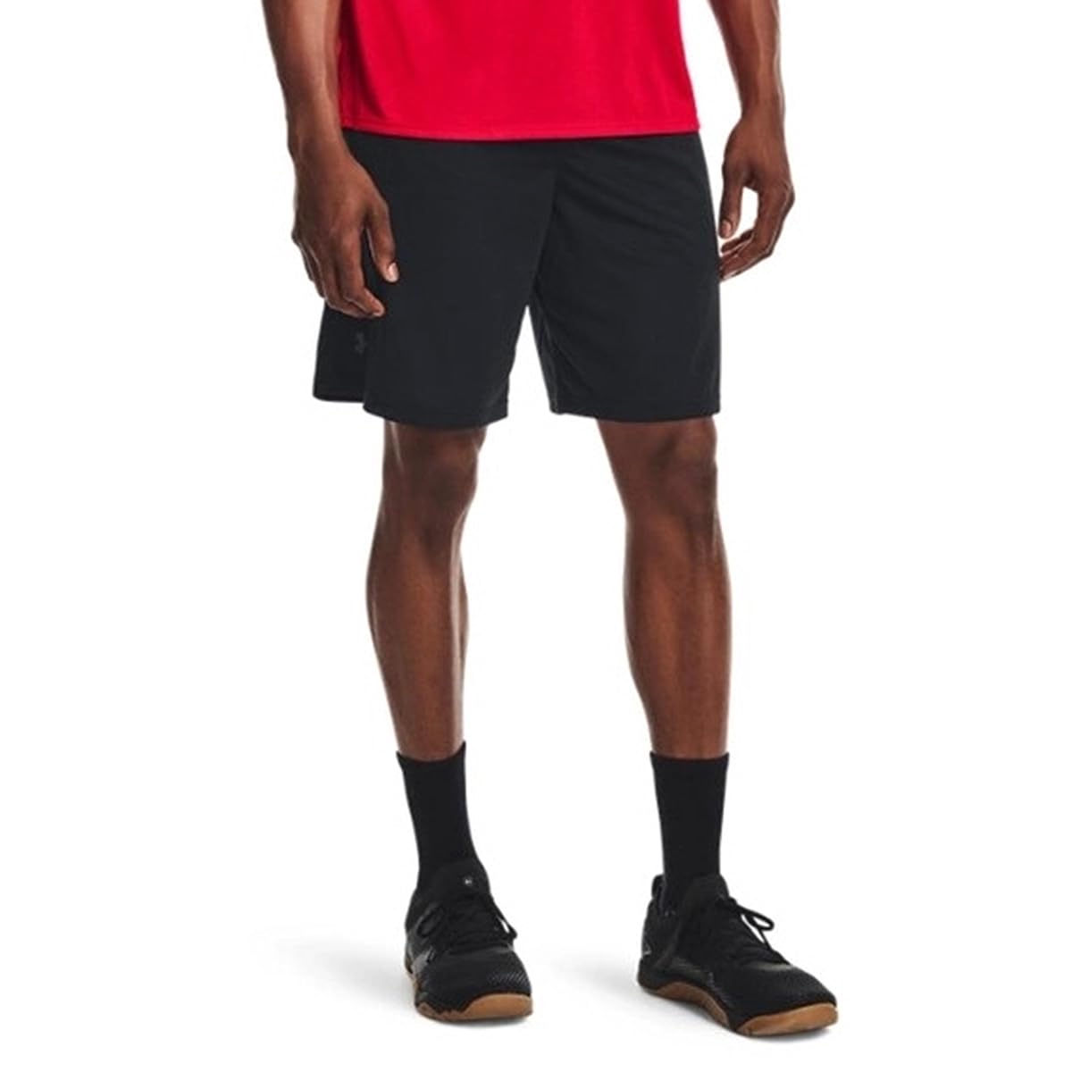 Under Armour Tech Mesh Shorts, Men's Gym Shorts With Complete Ventilation, Versatile Sports Shorts for Training, Running and Working Out, Black/Pitch Gray, L