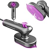 Upgraded Steam Irons For Clothes, Travel Handheld Steamer 2-in-1 Portable Clothing Garment Steamer Small Handheld Iron With I