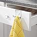 iDesign Axis Over The Cabinet Hook for Dish Towel and Oven Mits, Chrome