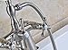 Rozin Two Holes Deck Mounted Bathtub Faucet 2 Knobs Mixing Tap with Handheld Shower Brushed Nickel